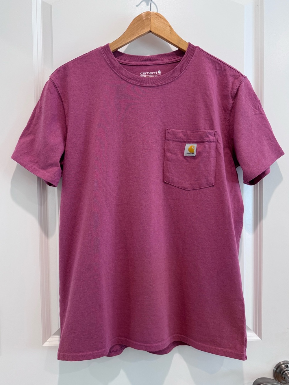 Carhartt Women's Short-Sleeve Pocket Tee - Light Plum Pink